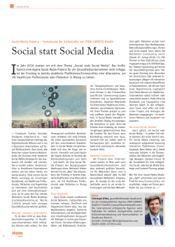 Social statt Social Media