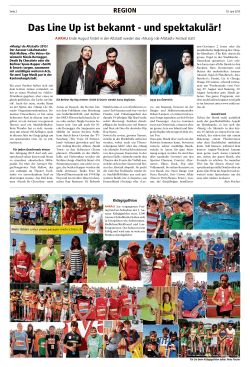 Presseartikel Aarauer Nachrichten 19. Juni 2015