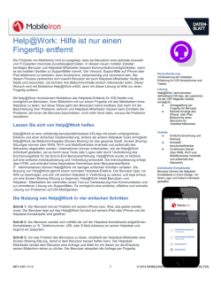 Help@Work: Hilfe ist nur einen Fingertip entfernt