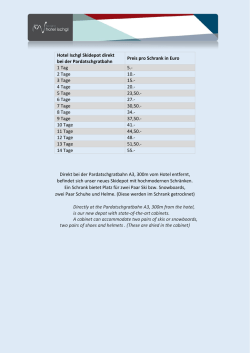 Direkt bei der Pardatschgratbahn A3, 300m vom Hotel entfernt