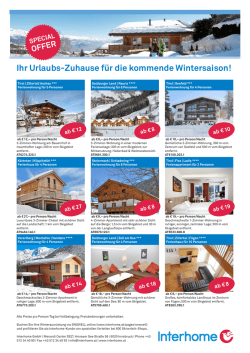 Ihr Urlaubs-Zuhause f&uuml;r die kommende Wintersaison! - GPA-djp