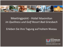 Meetingpoint - Hotel Maximilian im Hartl Resort Bad Griesbach