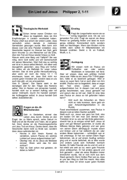 Ein Lied auf Jesus Philipper 2, 1-11