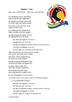 Eggstoi &ndash; Lied - Eggenstein