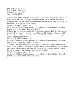 ICV-Lied Von 1973 In Ingelheim beim ICV... Melodie: Bernhard Rott