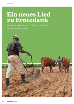 Ein neues Lied zu Erntedank