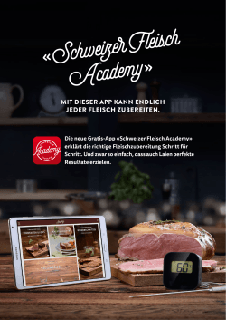 Schweizer Fleisch Academy, Factsheet Presse