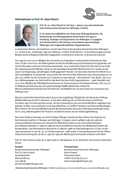 Informationen zu Prof. Dr. Hans Fleisch