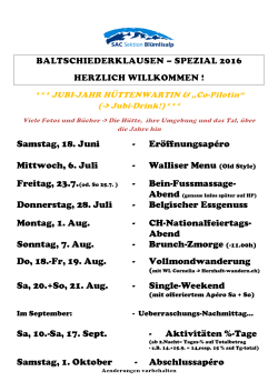 events 2016 - Baltschiederklause