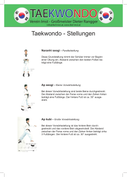 Stellungen - Taekwondo Verein Imst