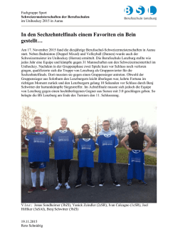 In den Sechzehntelfinals einem Favoriten ein Bein gestellt&hellip;