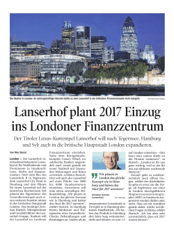 Lanserhof plant 2017 Einzug