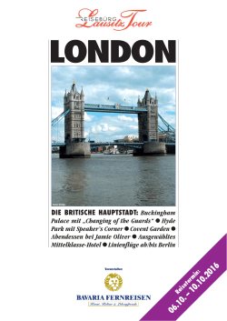 London im Oktober 2016 - Reisebüro Lausitz Tour