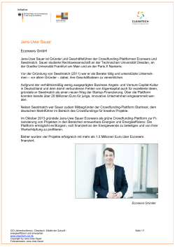 Jens-Uwe Sauer - CLEANTECH Initiative Ostdeutschland