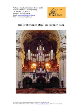 Die Große Sauer-Orgel im Berliner Dom