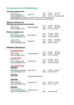 Spielausschuss - KFA Mittelthüringen