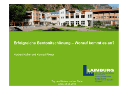 Erfolgreiche Bentonitschönung – Worauf kommt es an? - Land