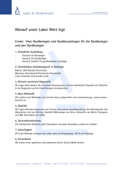 Worauf unser Labor Wert legt