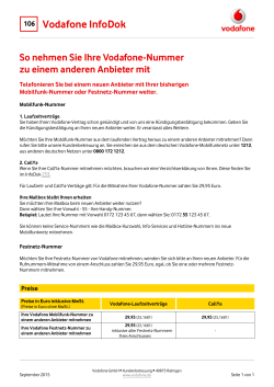 InfoDok 106: So nehmen Sie Ihre Rufnummer mit zu
