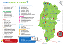2016 - Emsland Highlights zum Mitnehmen Ausflugskarte