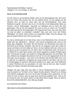 Pastoralreferent Rolf Müller, Frankfurt „Übrigens“ in hr 4 am Freitag