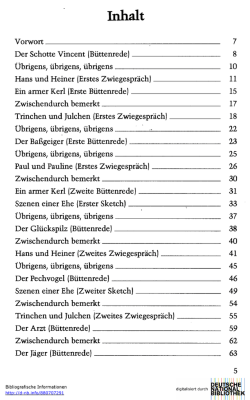 Inhaltsverzeichnis