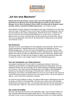 Ich bin eine Macherin - Intuition Management