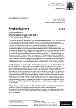 Pressemitteilung - Alten- und Pflegezentren des Main-Kinzig