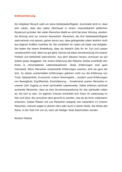 Gotteserfahrung - Bistum Dresden