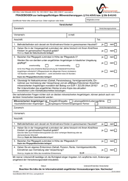 Fragebogen zur beitragspflichtigen Mitversicherung