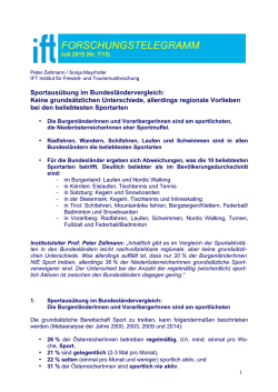 Forschungstelegramm Jul 2015 - Institut für Freizeit