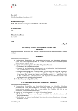Seilbahnüberprüfungs-Verordnung 2013, Anlage 3
