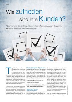 EGROH Magazin Dezember 2015 &ndash; Wie zufrieden sind Ihre Kunden