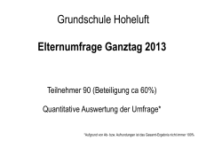 Umfrage Ganztagsschule 2013