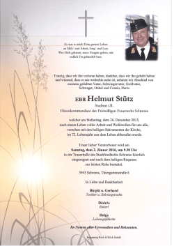 Helmut, Thiergartenstra&szlig;e, &dagger; 26.12.2015