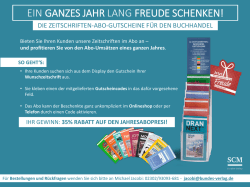 EIN GANZES JAHR LANG FREUDE SCHENKEN!