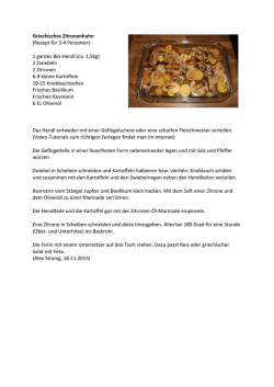 Griechisches Zitronenhuhn (Rezept f&uuml;r 3