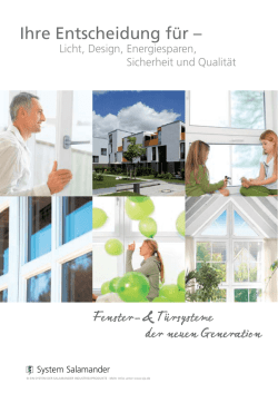 Ihre Entscheidung f&uuml;r &ndash; - Lindemann Oelkers Fenstertechnik