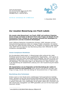 Zur neusten Bewertung von Fisch-Labels