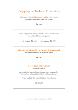 Hauptg&auml;nge mit Fisch und Krustentieren