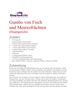 Gumbo von Fisch und Meeresfr&uuml;chten