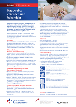 Hautkrebs: erkennen und behandeln