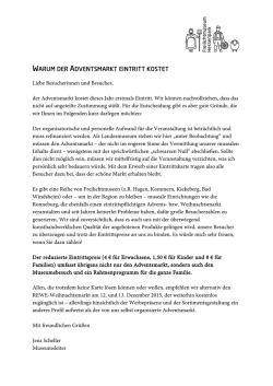 warum der adventsmarkt eintritt kostet