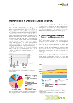 Themendossier 4: Was kostet unsere Mobilität?