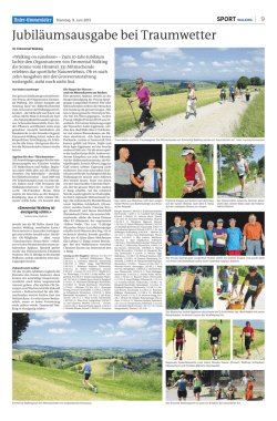 Jubil&auml;umsausgabe bei Traumwetter