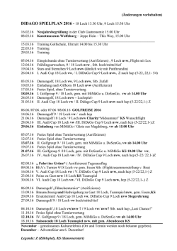 DIDAGO SPIELPLAN 2016