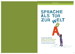 Broschüre Sprach- und Leseförderung - Kindergärten