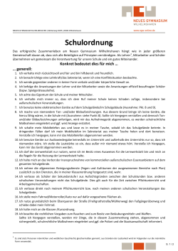 Schulordnung - Neues Gymnasium Wilhelmshaven