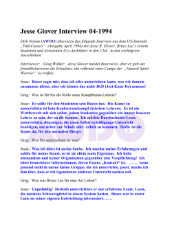 Interview mit Jesse Glover