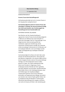 Neue Zuercher Zeitung 17. September 2015